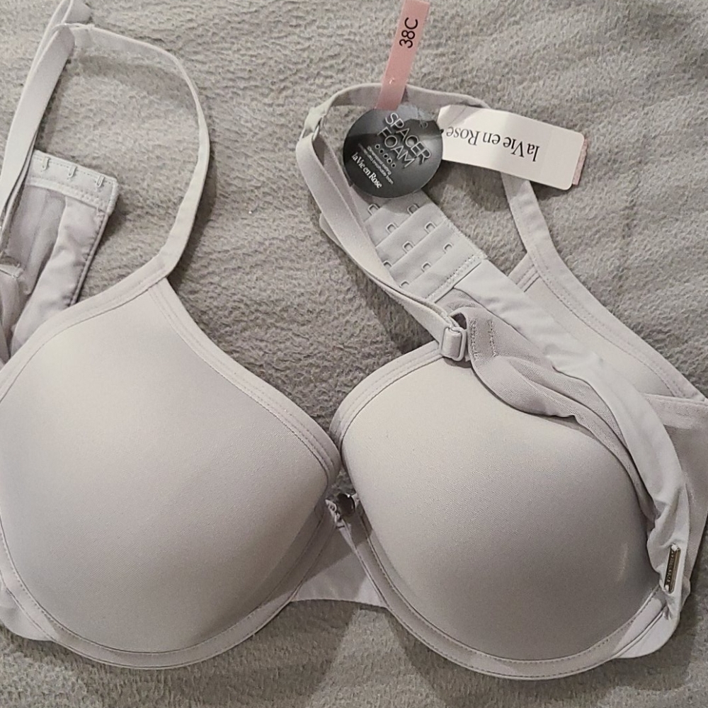 La vie en rose grey spacer foam bra